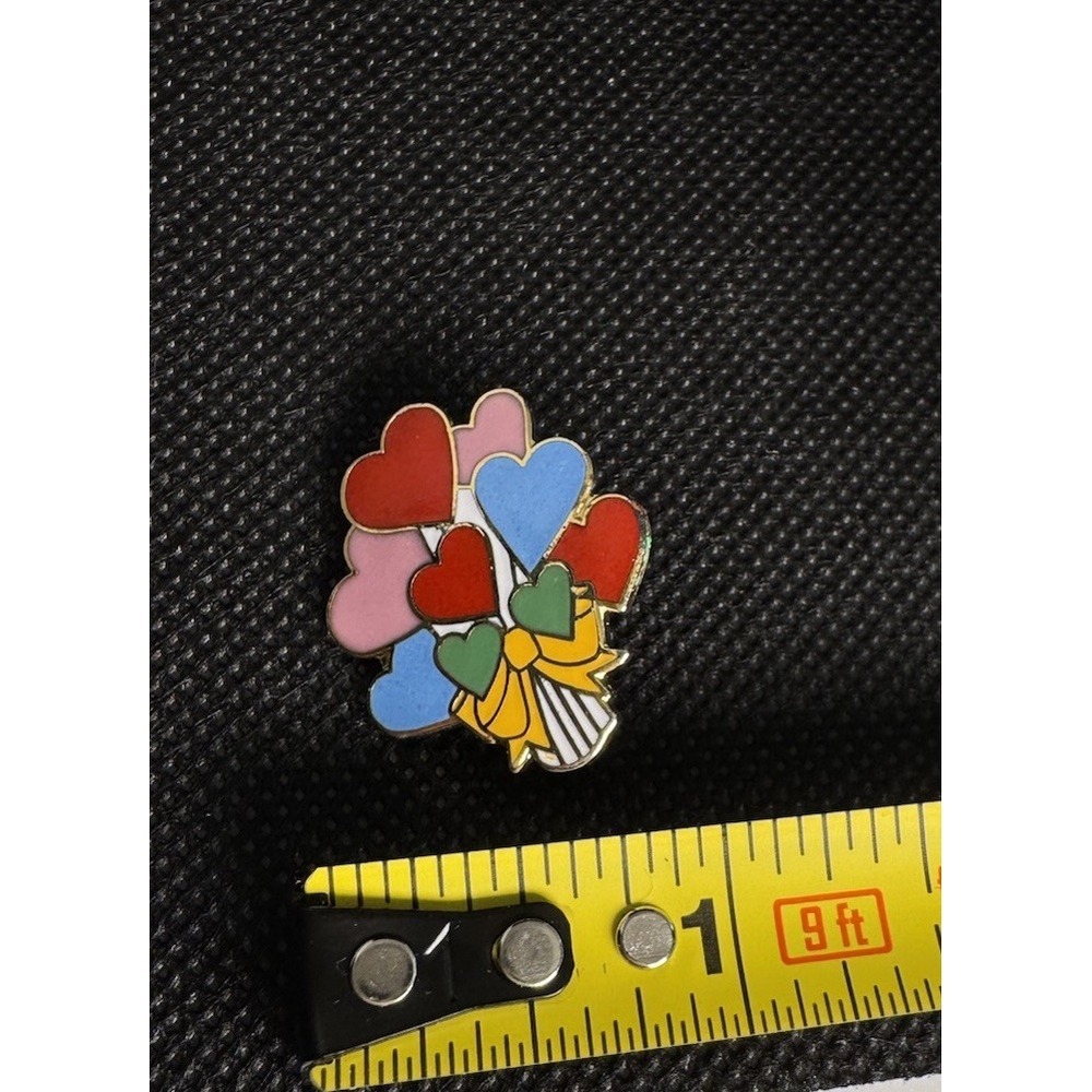 Vintage Gift Creations Heart Balloon Flower Pin Vintage . View 2